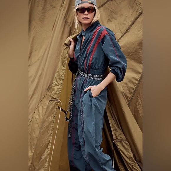 NWOT FREE PEOPLE Movement 
Go For Gold Onesie In Midnight Navy 
$168MSRP - Picture 3 of 12